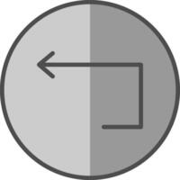 Loop Line Filled Greyscale Icon Design vector