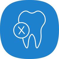 Dentist Line Curve Icon Design vector