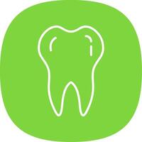 Tooth Line Curve Icon Design vector