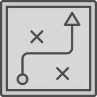 Business Strategy Line Filled Greyscale Icon Design vector