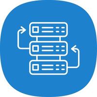 Servers Line Curve Icon Design vector