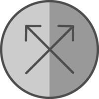 Split Line Filled Greyscale Icon Design vector