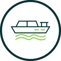 pedal barco línea circulo icono diseño vector