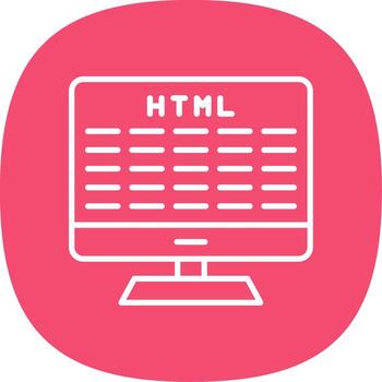 Web Development Line Curve Icon Design vector