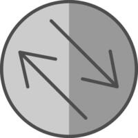 Swap Line Filled Greyscale Icon Design vector