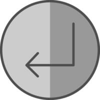 Turn Line Filled Greyscale Icon Design vector