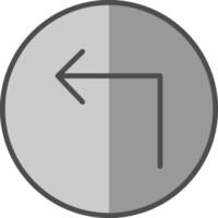 Turn Line Filled Greyscale Icon Design vector