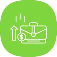 Briefcase Line Curve Icon Design vector