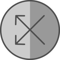 Split Line Filled Greyscale Icon Design vector