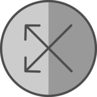 Split Line Filled Greyscale Icon Design vector