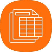 Spreadsheet Line Curve Icon Design vector