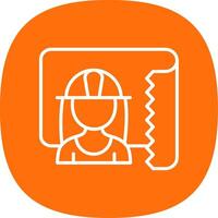 Architect Line Curve Icon Design vector