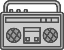 Boombox Line Filled Greyscale Icon Design vector