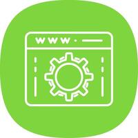 Web Optimization Line Curve Icon Design vector