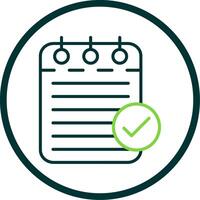 Checklist Line Circle Icon Design vector