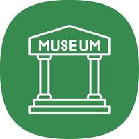 Museum Line Curve Icon Design vector