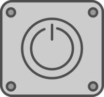 Power Line Filled Greyscale Icon Design vector