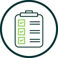 Check List Line Circle Icon Design vector