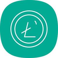 Litecoin Line Curve Icon Design vector