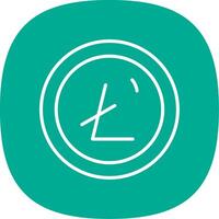 Litecoin Line Curve Icon Design vector