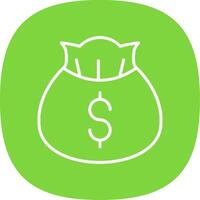 Investment Insurance Line Curve Icon Design vector