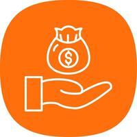 Savings Line Curve Icon Design vector