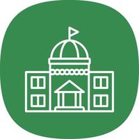 Government Line Curve Icon Design vector