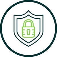 Encrypted Encrypted Line Circle Icon Design vector