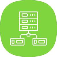 Data Network Line Curve Icon Design vector