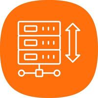Expand Arrows Line Curve Icon Design vector