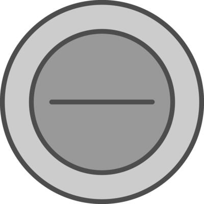 Minus Line Filled Greyscale Icon Design