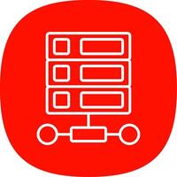 Database Line Curve Icon Design vector