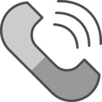 Phone Line Filled Greyscale Icon Design vector