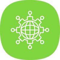 Networking Line Curve Icon Design vector