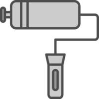 Paint Roller Line Filled Greyscale Icon Design vector