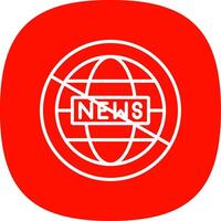 Fake News Line Curve Icon Design vector