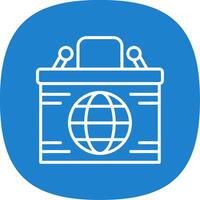 Desk Line Curve Icon Design vector