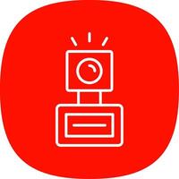 Camera Flash Line Curve Icon Design vector