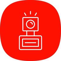 Camera Flash Line Curve Icon Design vector