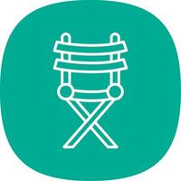 Director Chair Line Curve Icon Design vector