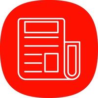 Newspaper Line Curve Icon Design vector
