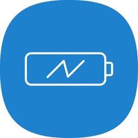 Charging Battery Line Curve Icon Design vector