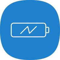 Charging Battery Line Curve Icon Design vector