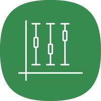 Box Plot Line Curve Icon Design vector