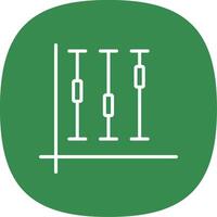 Box Plot Line Curve Icon Design vector