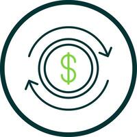 Business Continuity Line Circle Icon Design vector