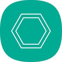 Hexagon Line Curve Icon Design vector