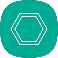 Hexagon Line Curve Icon Design vector