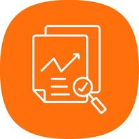 Data Quality Line Curve Icon Design vector