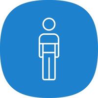 Person Line Curve Icon Design vector